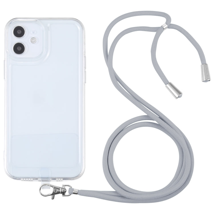 For iPhone 12 Lanyard Transparent TPU Phone Case