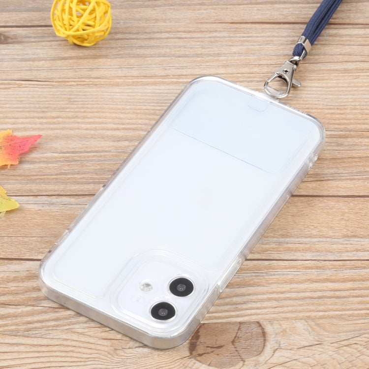 For iPhone 12 Lanyard Transparent TPU Phone Case