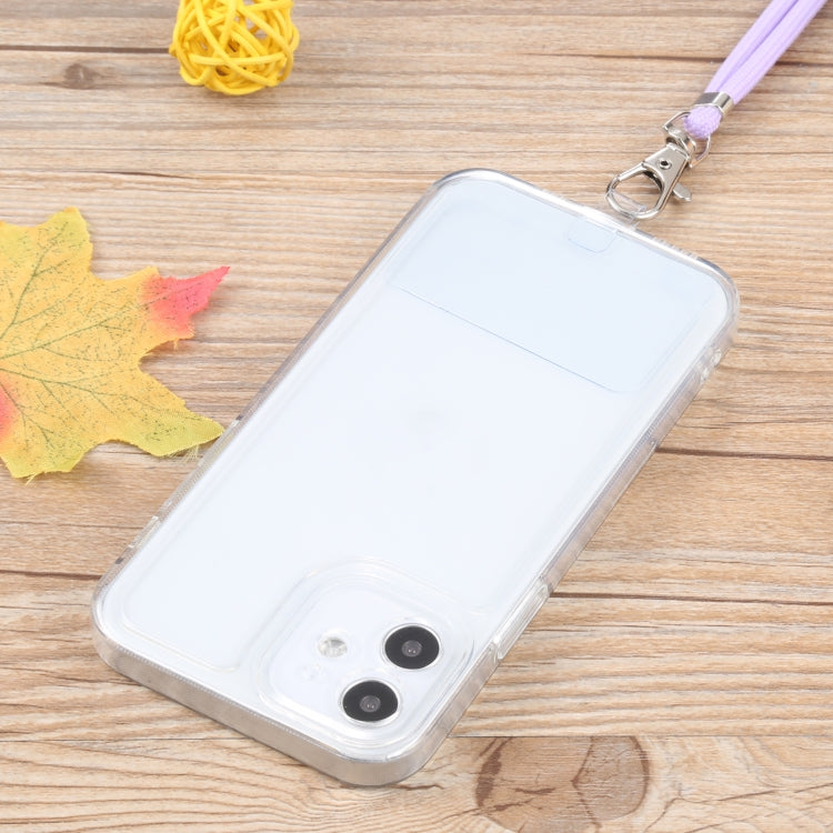 For iPhone 12 Lanyard Transparent TPU Phone Case