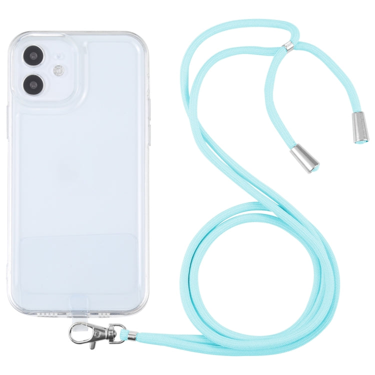 For iPhone 12 Lanyard Transparent TPU Phone Case