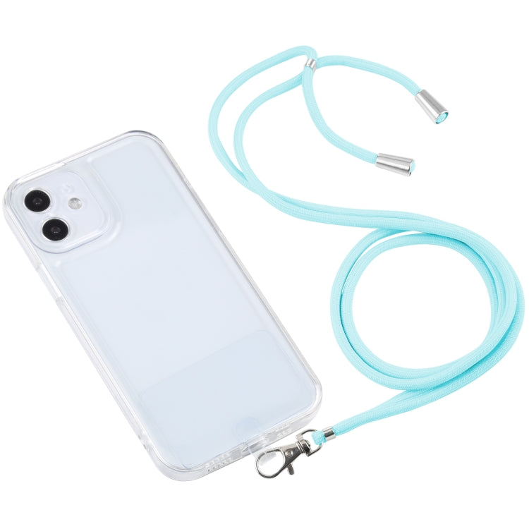For iPhone 12 Lanyard Transparent TPU Phone Case