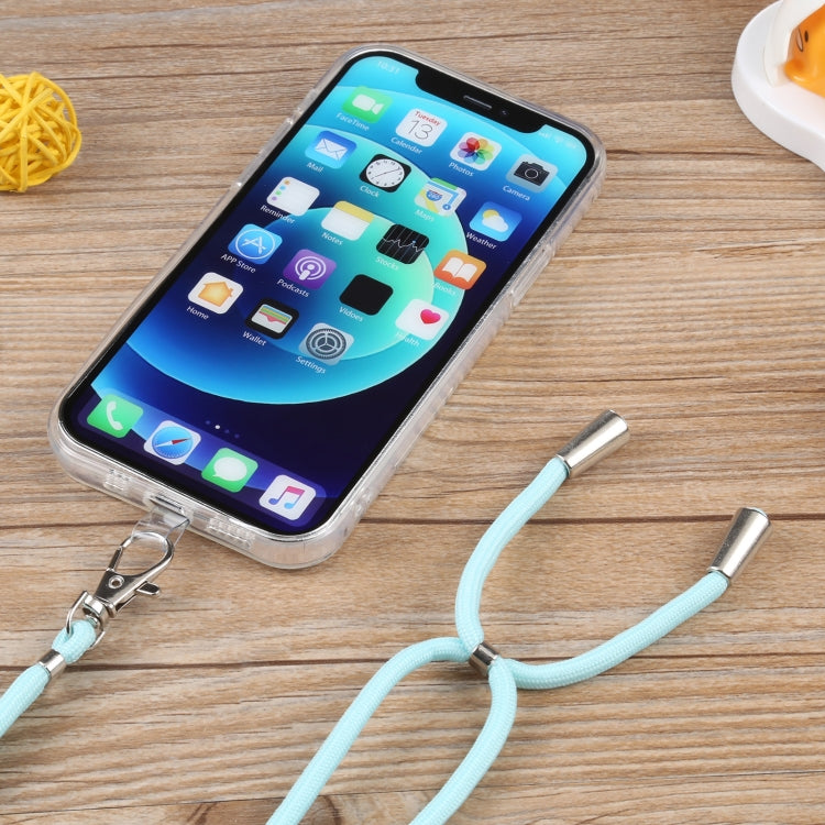 For iPhone 12 Lanyard Transparent TPU Phone Case