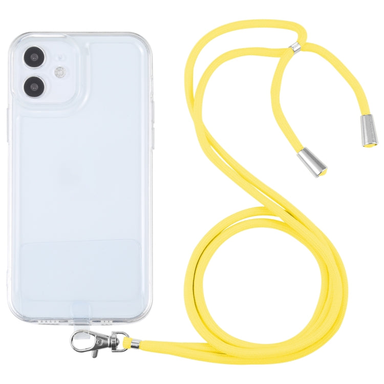For iPhone 12 Lanyard Transparent TPU Phone Case