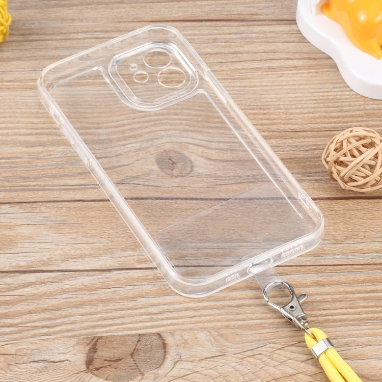 For iPhone 12 Lanyard Transparent TPU Phone Case