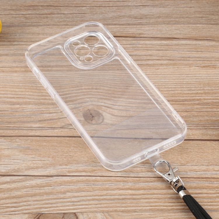 For iPhone 12 Pro Lanyard Transparent TPU Phone Case