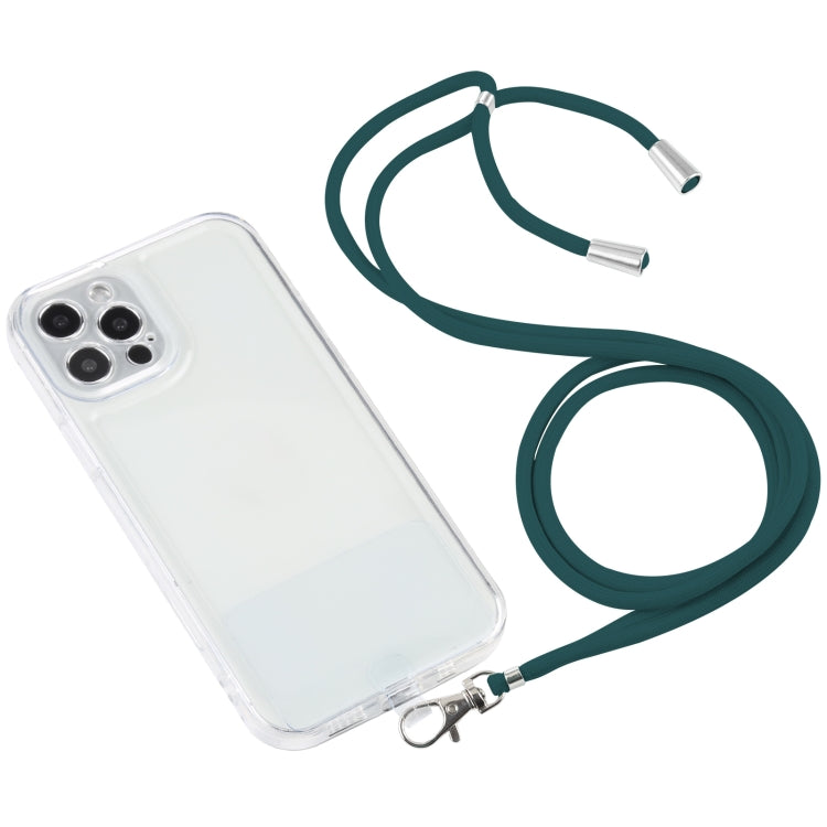 For iPhone 12 Pro Lanyard Transparent TPU Phone Case