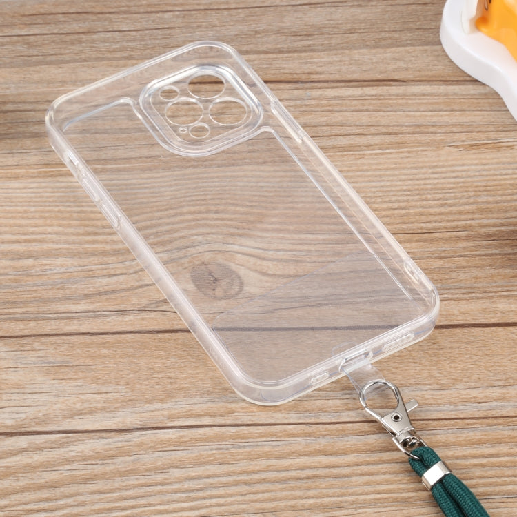 For iPhone 12 Pro Lanyard Transparent TPU Phone Case