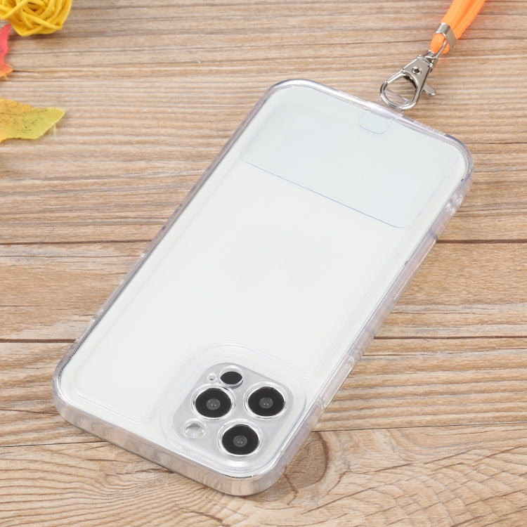 For iPhone 12 Pro Lanyard Transparent TPU Phone Case