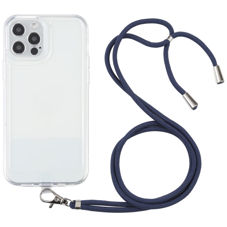 For iPhone 12 Pro Lanyard Transparent TPU Phone Case