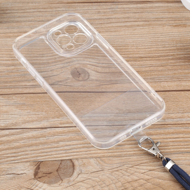 For iPhone 12 Pro Lanyard Transparent TPU Phone Case