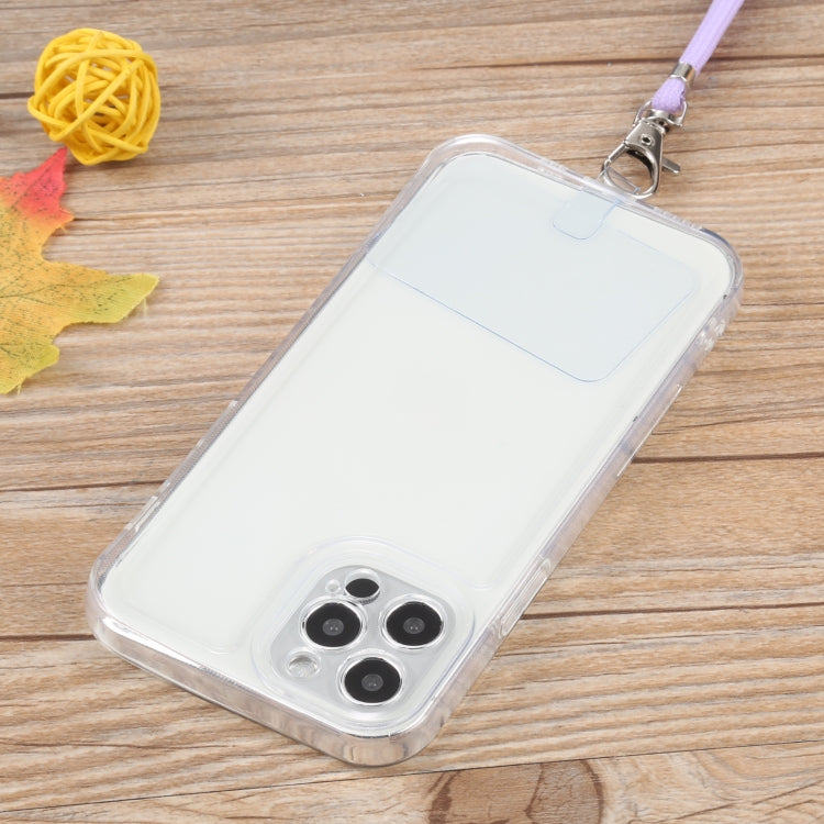 For iPhone 12 Pro Lanyard Transparent TPU Phone Case