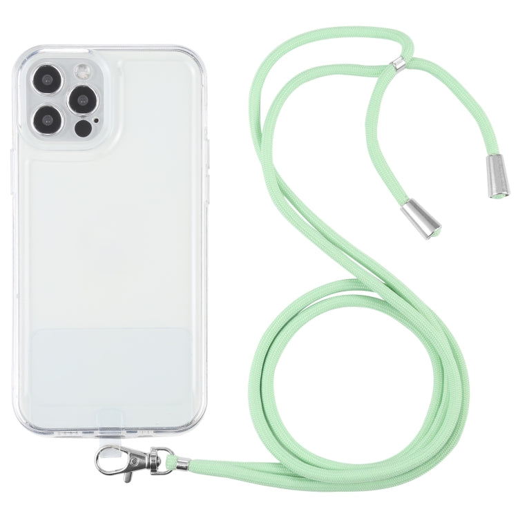 For iPhone 12 Pro Max Lanyard Transparent TPU Phone Case