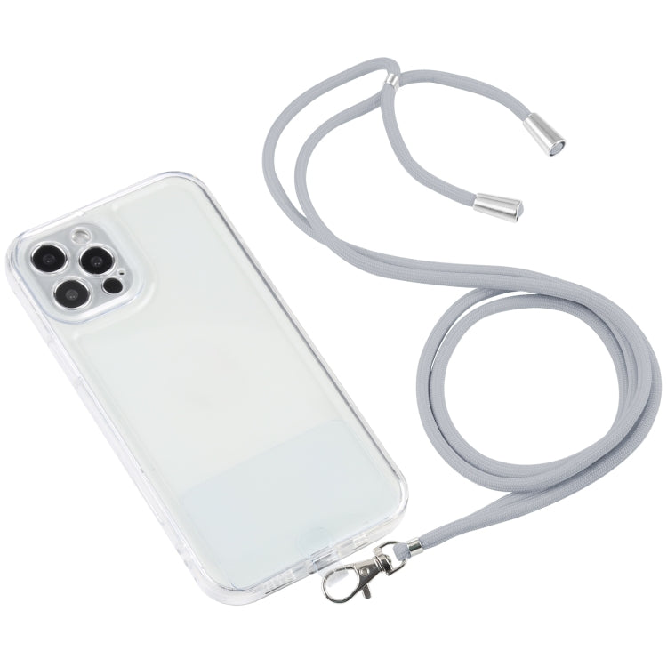 For iPhone 12 Pro Max Lanyard Transparent TPU Phone Case