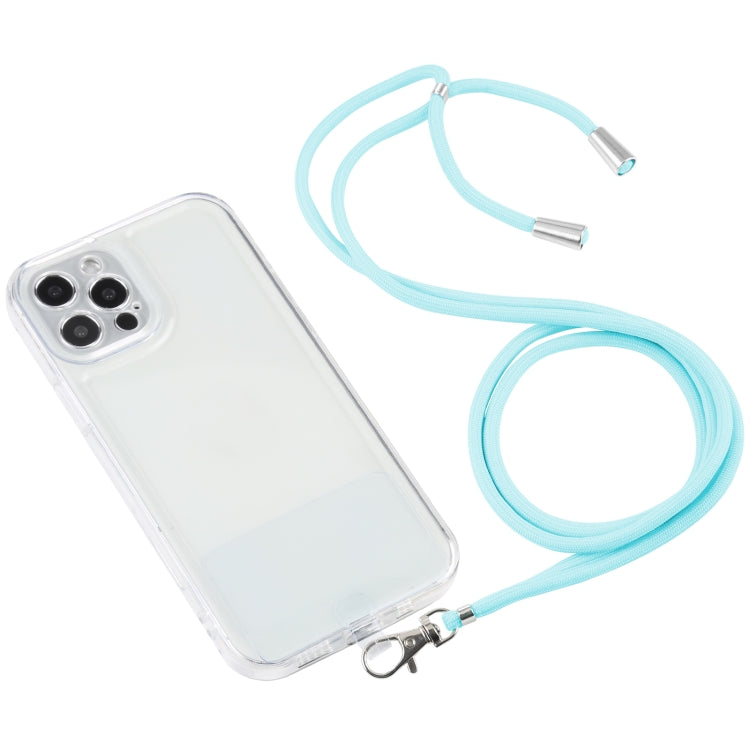 For iPhone 12 Pro Max Lanyard Transparent TPU Phone Case