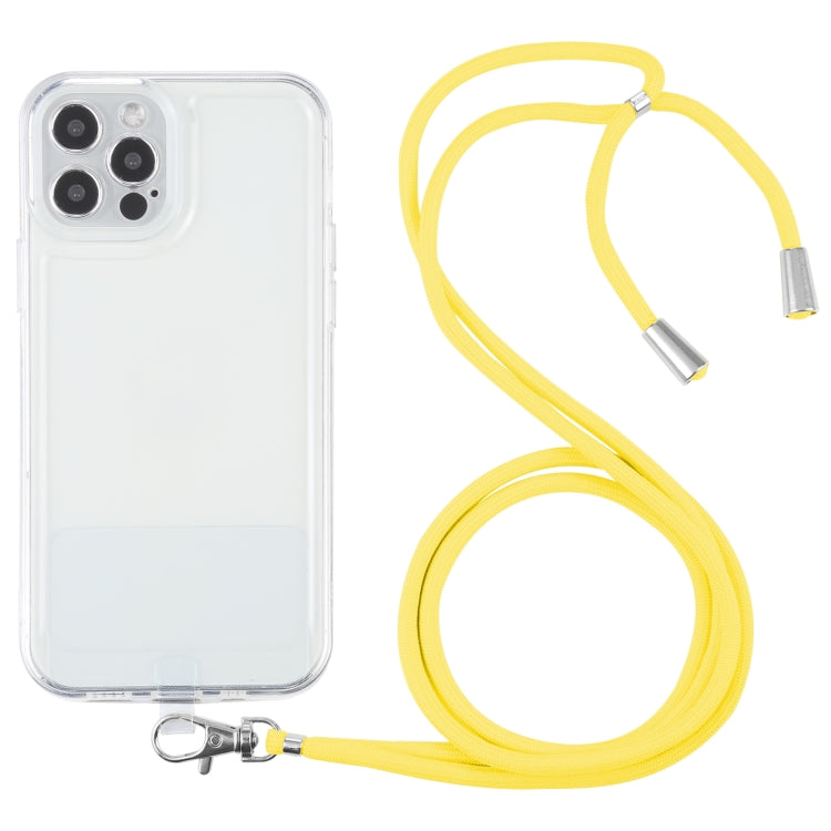 For iPhone 12 Pro Max Lanyard Transparent TPU Phone Case