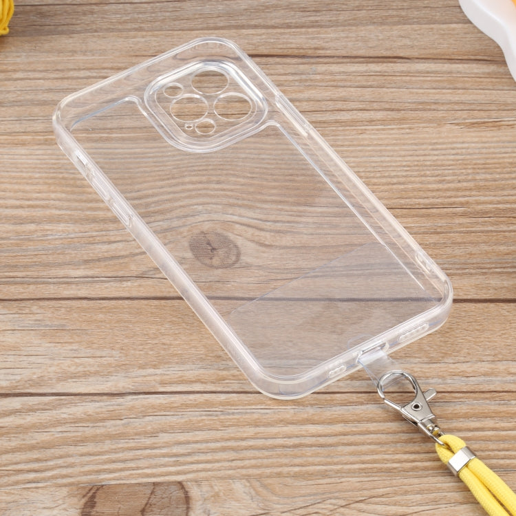 For iPhone 12 Pro Max Lanyard Transparent TPU Phone Case
