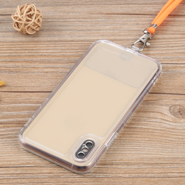 For iPhone X / XS Lanyard Transparent TPU Phone Case
