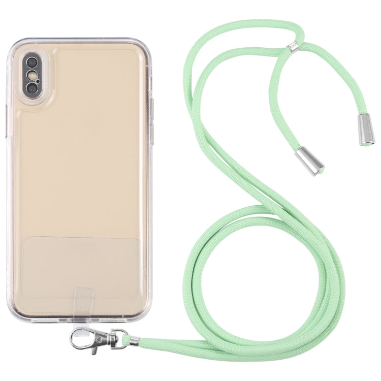 For iPhone X / XS Lanyard Transparent TPU Phone Case