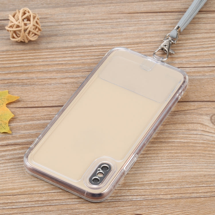 For iPhone X / XS Lanyard Transparent TPU Phone Case