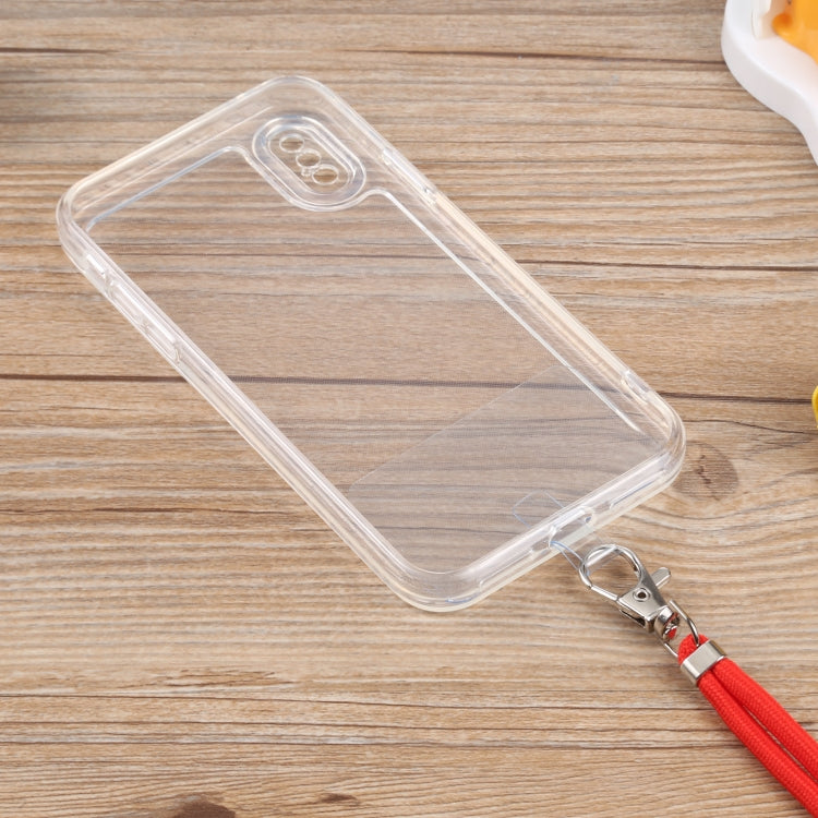 For iPhone X / XS Lanyard Transparent TPU Phone Case