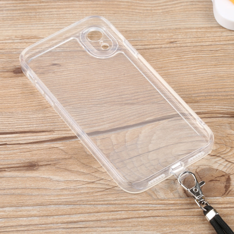 For iPhone XR Lanyard Transparent TPU Phone Case