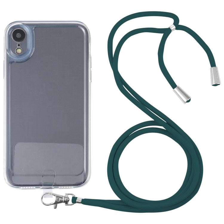For iPhone XR Lanyard Transparent TPU Phone Case