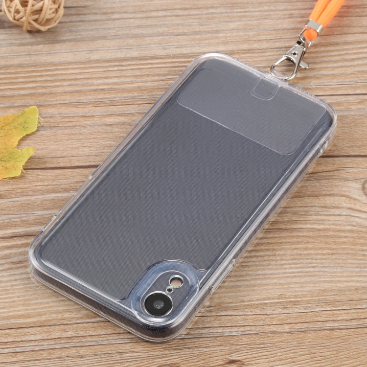 For iPhone XR Lanyard Transparent TPU Phone Case