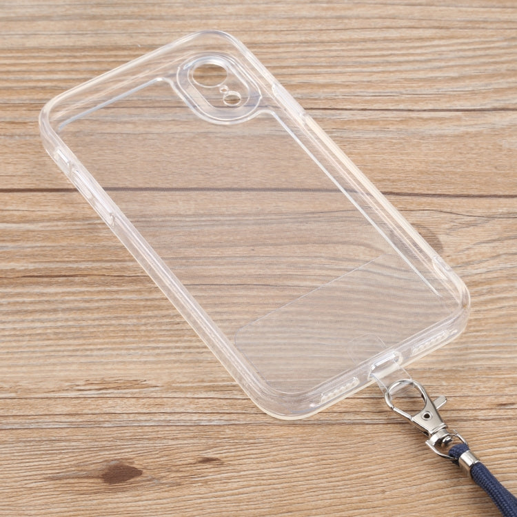 For iPhone XR Lanyard Transparent TPU Phone Case