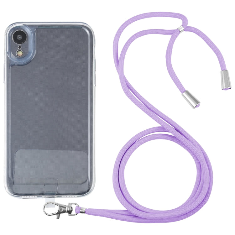 For iPhone XR Lanyard Transparent TPU Phone Case