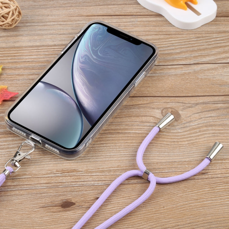 For iPhone XR Lanyard Transparent TPU Phone Case