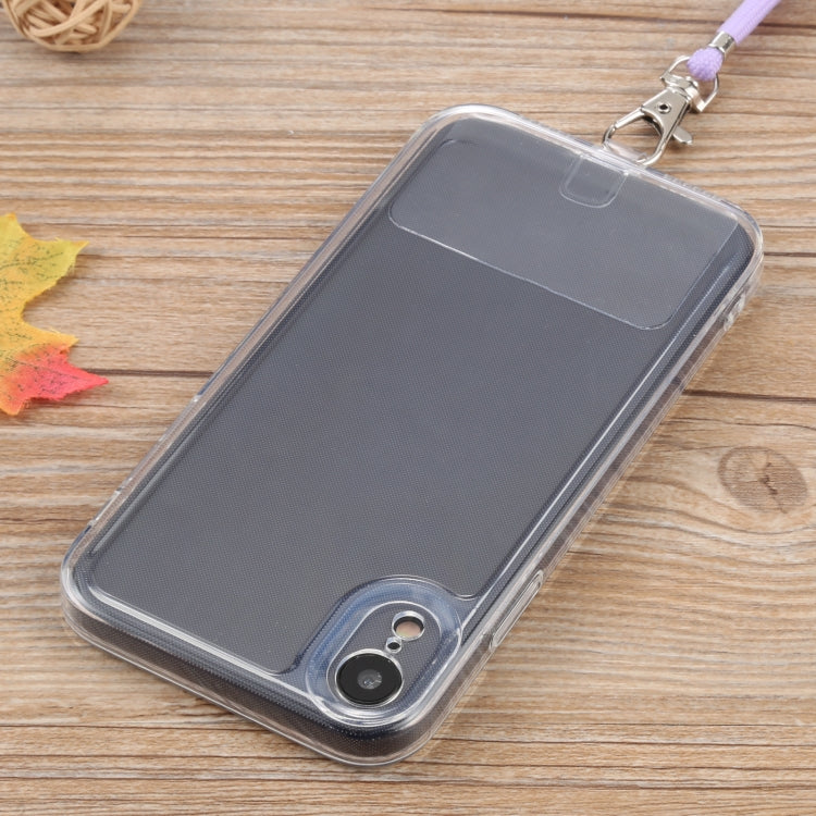 For iPhone XR Lanyard Transparent TPU Phone Case