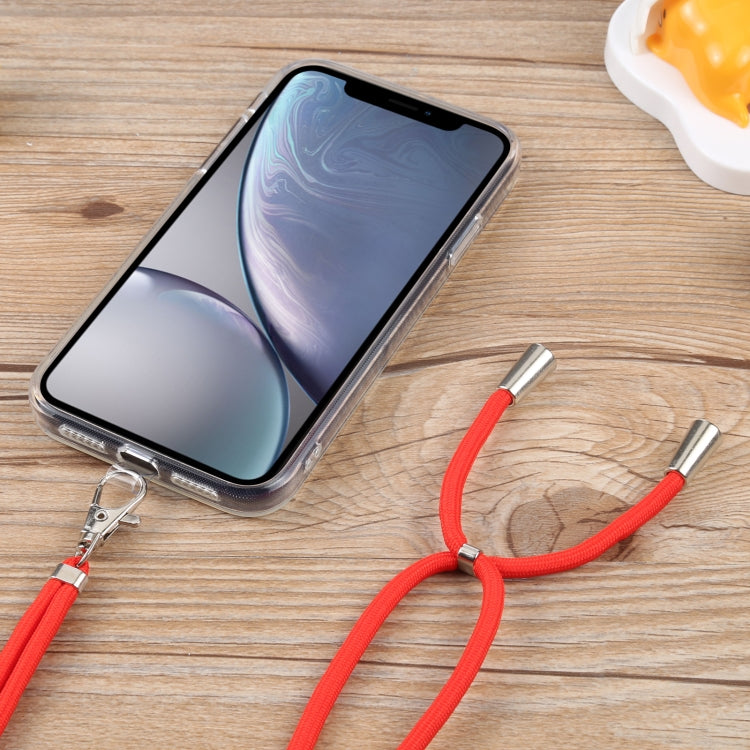 For iPhone XR Lanyard Transparent TPU Phone Case