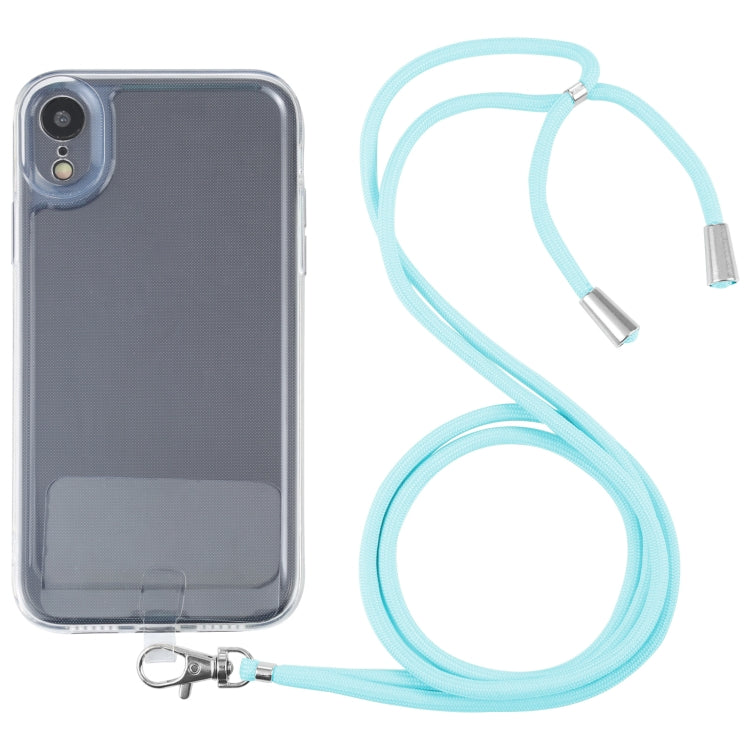 For iPhone XR Lanyard Transparent TPU Phone Case