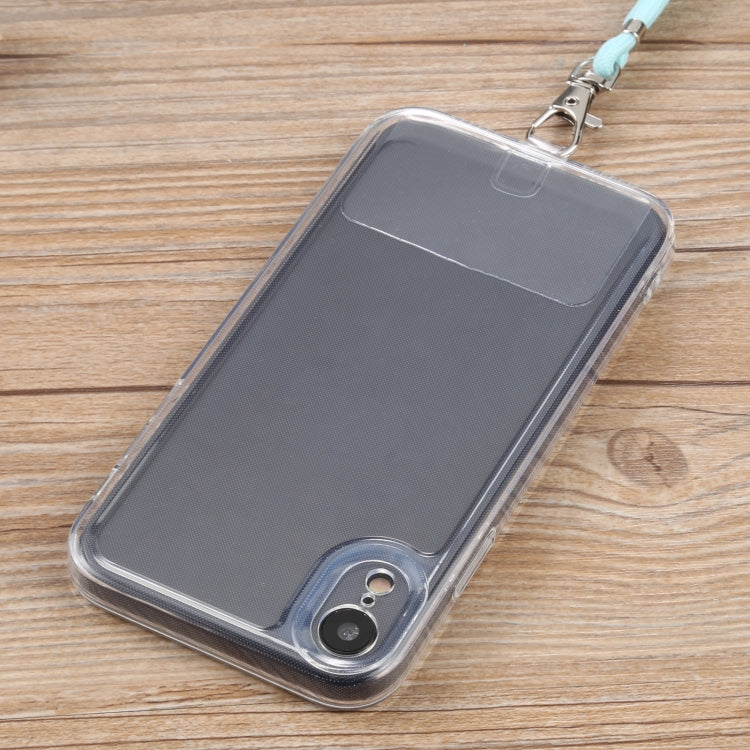For iPhone XR Lanyard Transparent TPU Phone Case