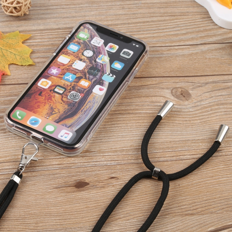 For iPhone XS Max Lanyard Transparent TPU Phone Case