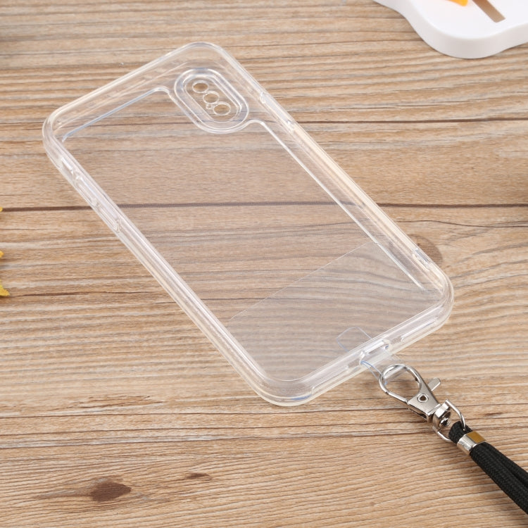 For iPhone XS Max Lanyard Transparent TPU Phone Case