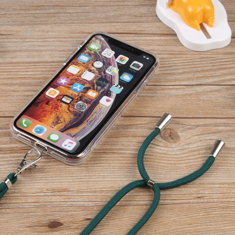 For iPhone XS Max Lanyard Transparent TPU Phone Case