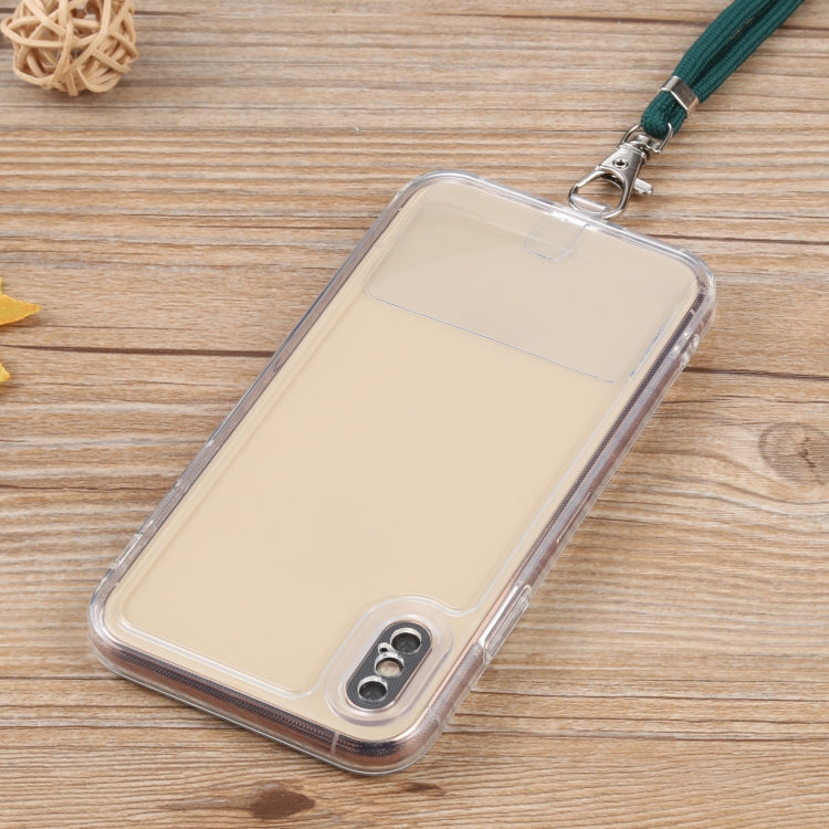 For iPhone XS Max Lanyard Transparent TPU Phone Case