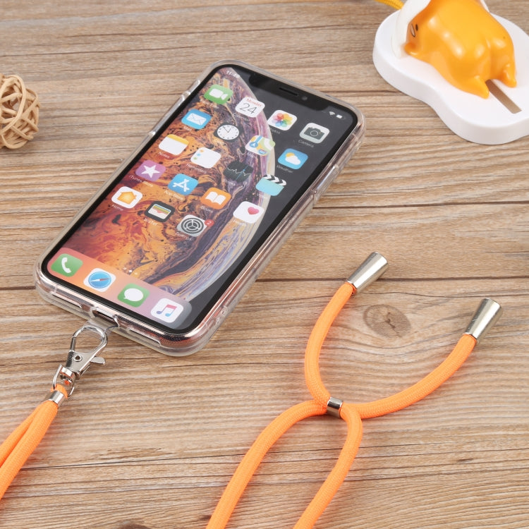 For iPhone XS Max Lanyard Transparent TPU Phone Case