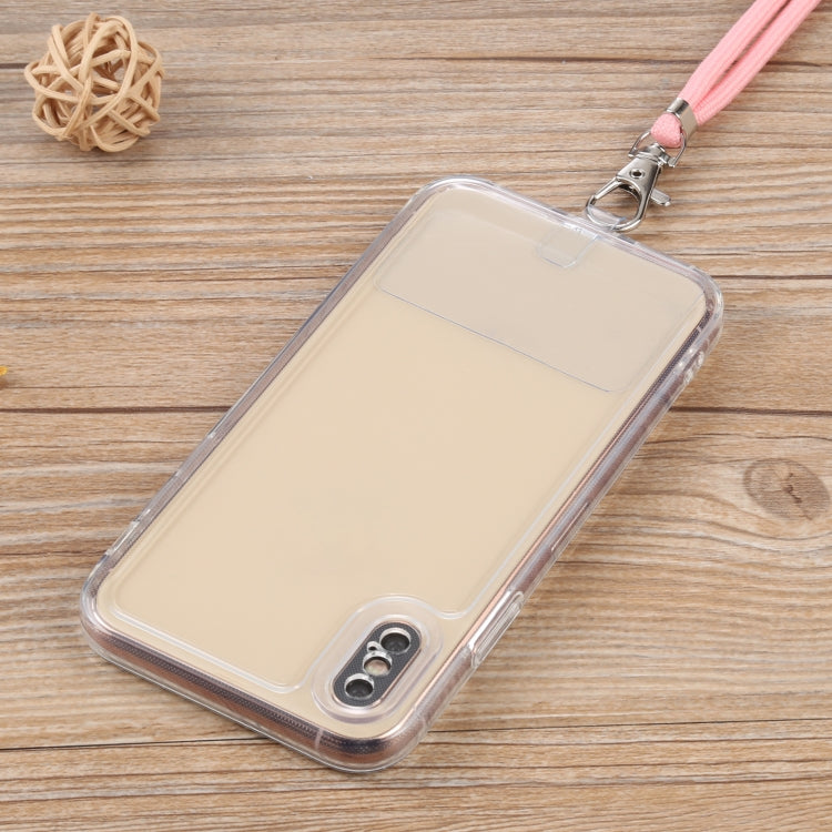 For iPhone XS Max Lanyard Transparent TPU Phone Case