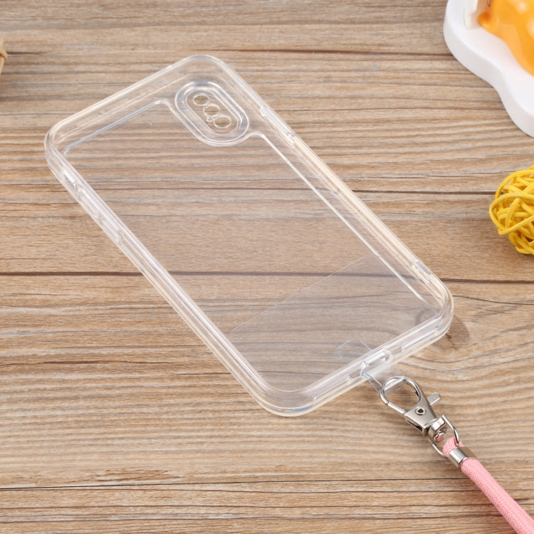 For iPhone XS Max Lanyard Transparent TPU Phone Case