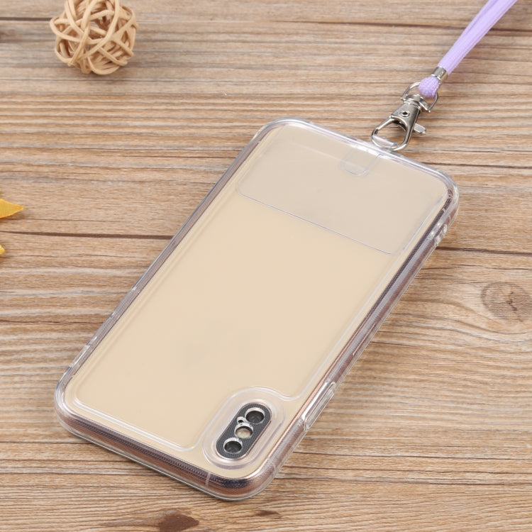 For iPhone XS Max Lanyard Transparent TPU Phone Case