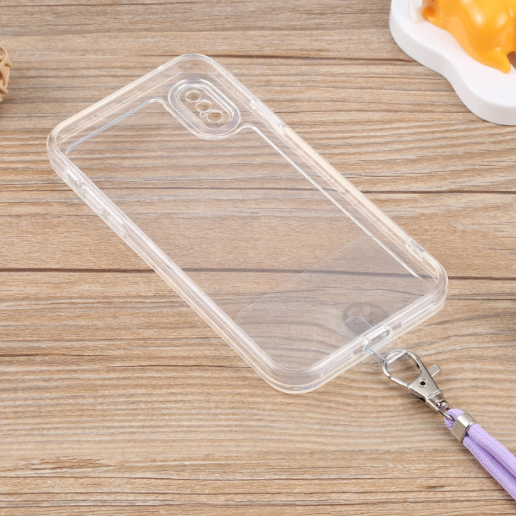 For iPhone XS Max Lanyard Transparent TPU Phone Case