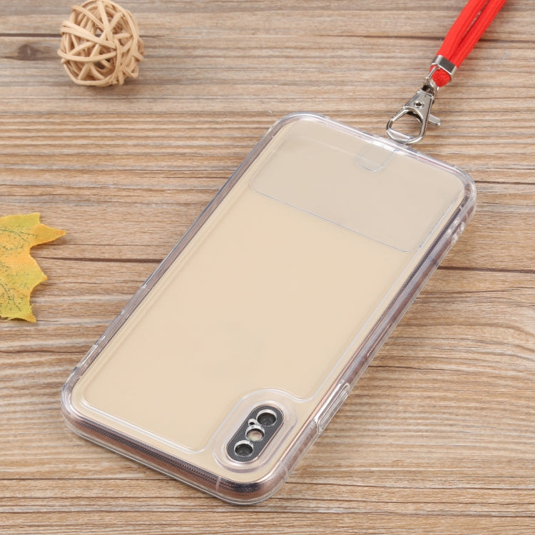 For iPhone XS Max Lanyard Transparent TPU Phone Case