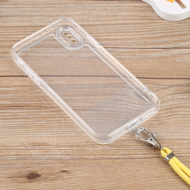 For iPhone XS Max Lanyard Transparent TPU Phone Case