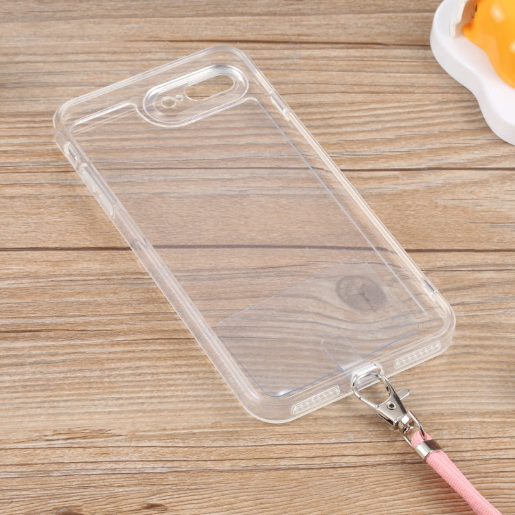 Lanyard Transparent TPU Phone Case For iPhone 7 Plus / 8 Plus