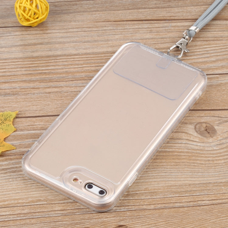 Lanyard Transparent TPU Phone Case For iPhone 7 Plus / 8 Plus