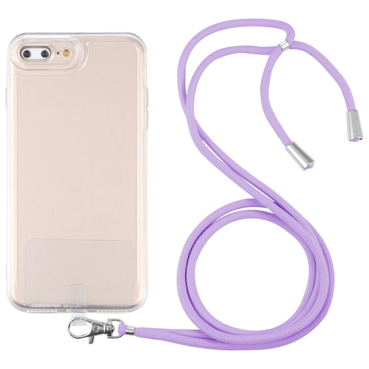 Lanyard Transparent TPU Phone Case For iPhone 7 Plus / 8 Plus