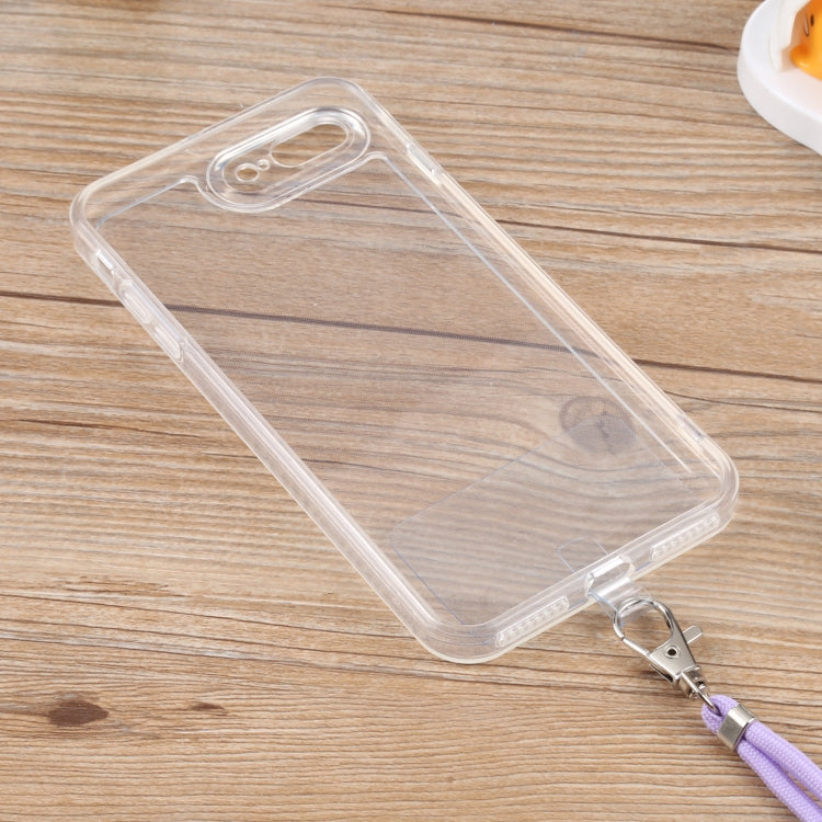 Lanyard Transparent TPU Phone Case For iPhone 7 Plus / 8 Plus