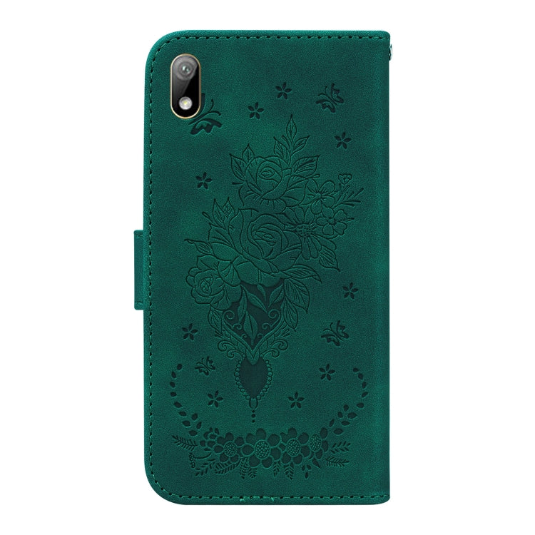 For Huawei Y5 2019 / Honor 8S Butterfly Rose Embossed Leather Phone Case